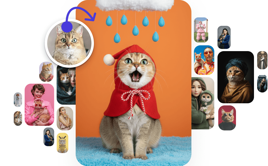 Retrato de mascota generado en la app